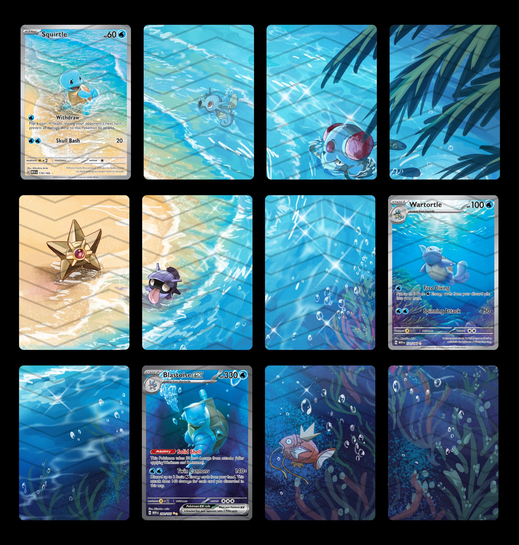 151 - SIR Full Art Pages (PRE-ORDER) - Venusaur / Charizard / Blastoise